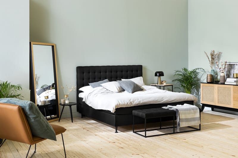 Ella Sengepakke 180x200 cm - Sort - Møbler - Senge - Komplet sengepakke