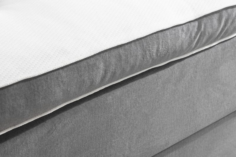 Ella Sengepakke 180x200 cm Ternet Gavl - Lys grå / velour - Møbler - Senge - Komplet sengepakke