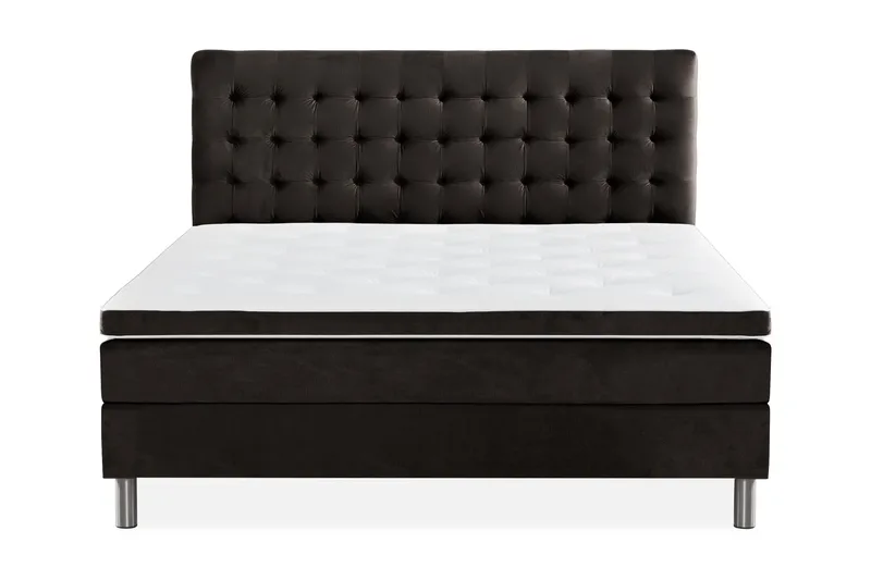 Ella Sengepakke 180x200 cm Ternet Gavl, Mørkegrå / velour