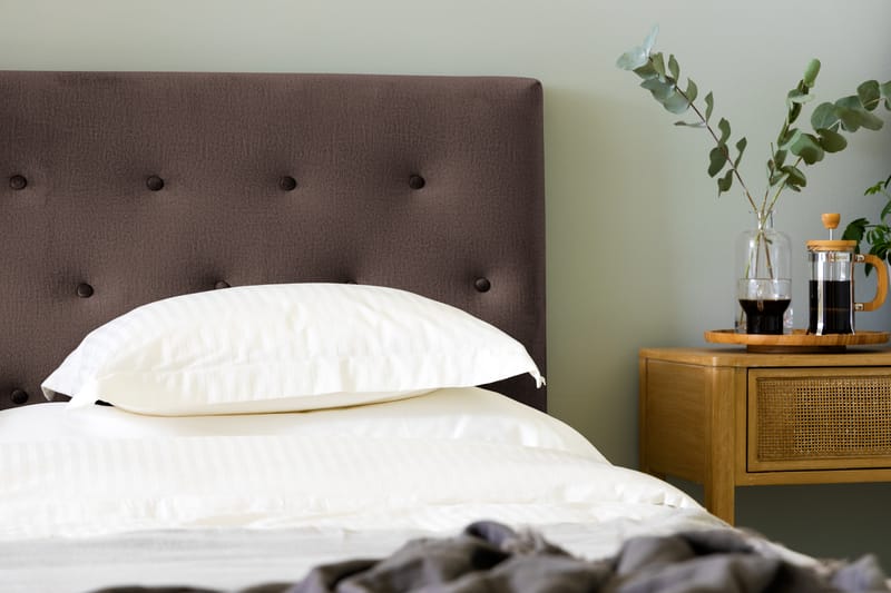Ella Sengepakke 180x200 cm Pikeret Gavl - Brun / velour - Møbler - Senge - Komplet sengepakke