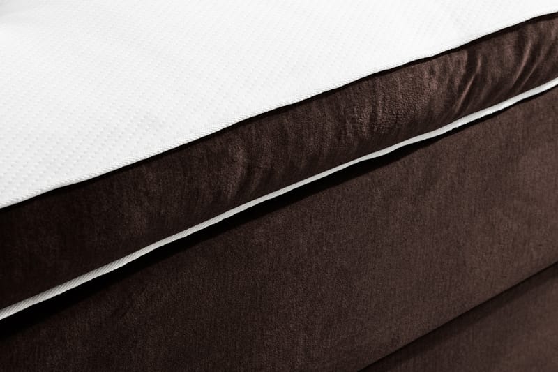 Ella Sengepakke 180x200 cm Pikeret Gavl - Brun / velour - Møbler - Senge - Komplet sengepakke