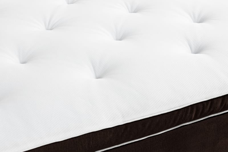 Ella Sengepakke 180x200 cm Pikeret Gavl - Brun / velour - Møbler - Senge - Komplet sengepakke