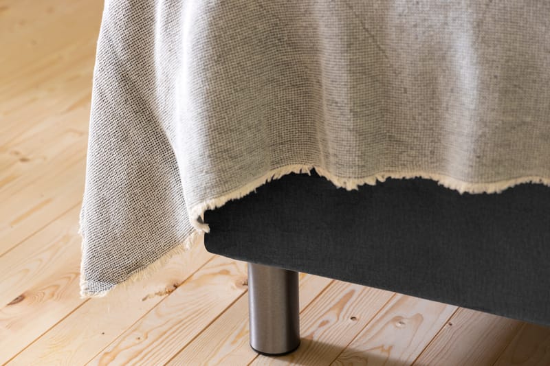 Ella Sengepakke 180x200 cm Pikeret Gavl - Mørkegrå / velour - Møbler - Senge - Komplet sengepakke