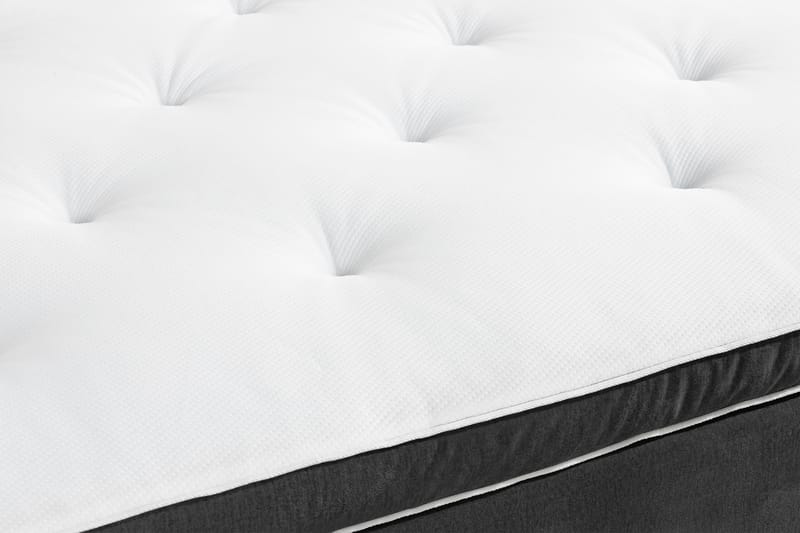 Ella Sengepakke 180x200 cm Pikeret Gavl - Mørkegrå / velour - Møbler - Senge - Komplet sengepakke