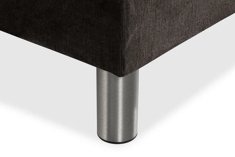 Ella Sengepakke 90x200 cm Dyb-syet hovedgavl - Mørkegrå / velour - Møbler - Senge - Kontinentalsenge