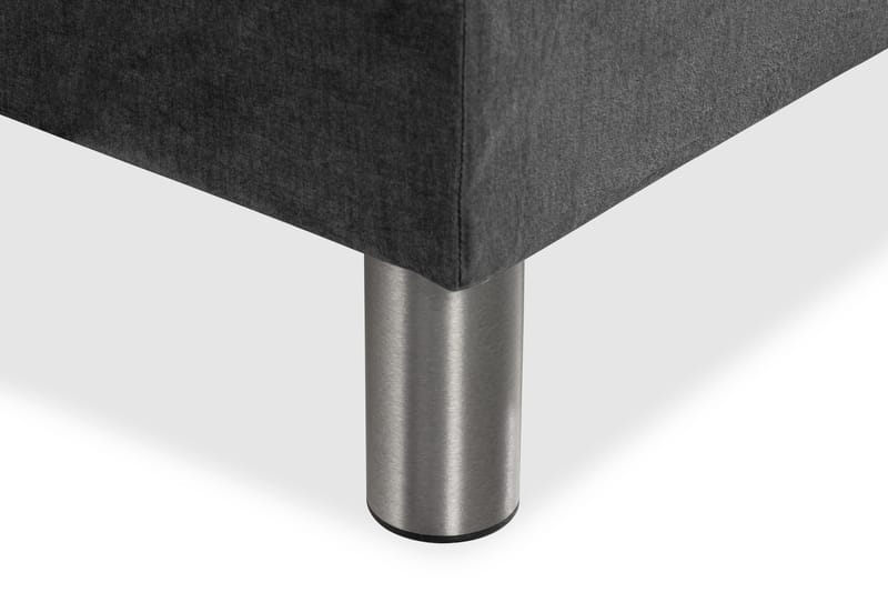 Ella Sengepakke 90x200 cm Dyb-syet hovedgavl - Mørkegrå / velour - Møbler - Senge - Kontinentalsenge
