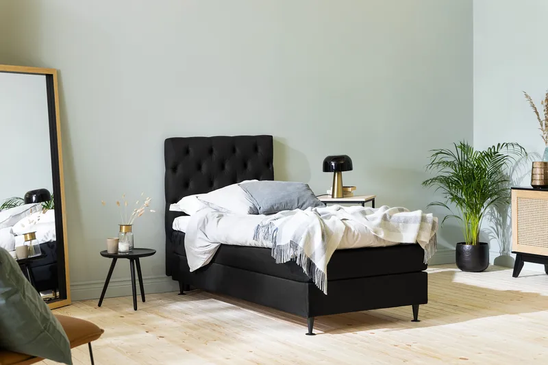 Ella Sengepakke 90x200 cm - Sort - Møbler - Senge - Kontinentalsenge