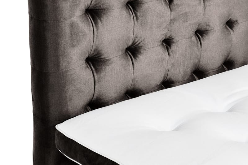 Ella Sengepakke 90x200 cm Ternet Gavl - Mørkegrå / velour - Møbler - Senge - Kontinentalsenge