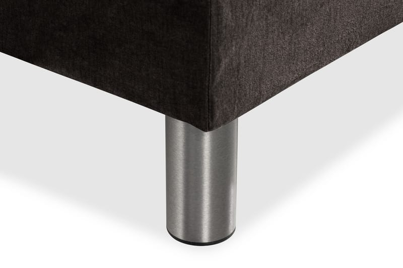 Ella Sengepakke 90x200 cm Ternet Gavl - Mørkegrå / velour - Møbler - Senge - Kontinentalsenge