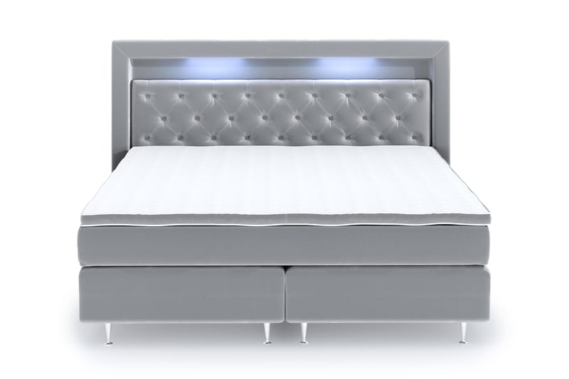 Faylor Lyx Velour Sengepakke 180x200, Lysegrå