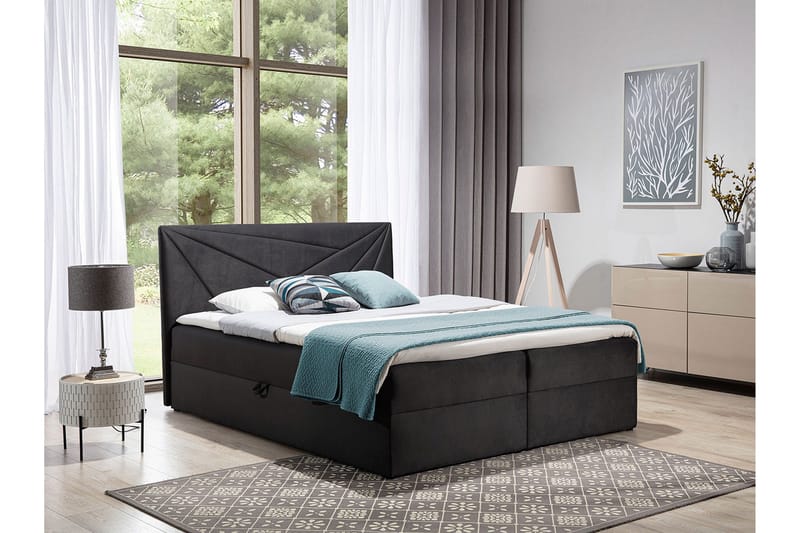 Frusci kontinentalseng 120x200 + topmadras - Møbler - Senge - Kontinentalsenge