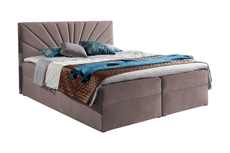 Frusci kontinentalseng 140x200 + topmadras - Møbler - Senge - Kontinentalsenge