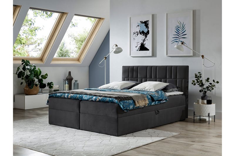 Frusci kontinentalseng 140x200 + topmadras - Møbler - Senge - Kontinentalsenge