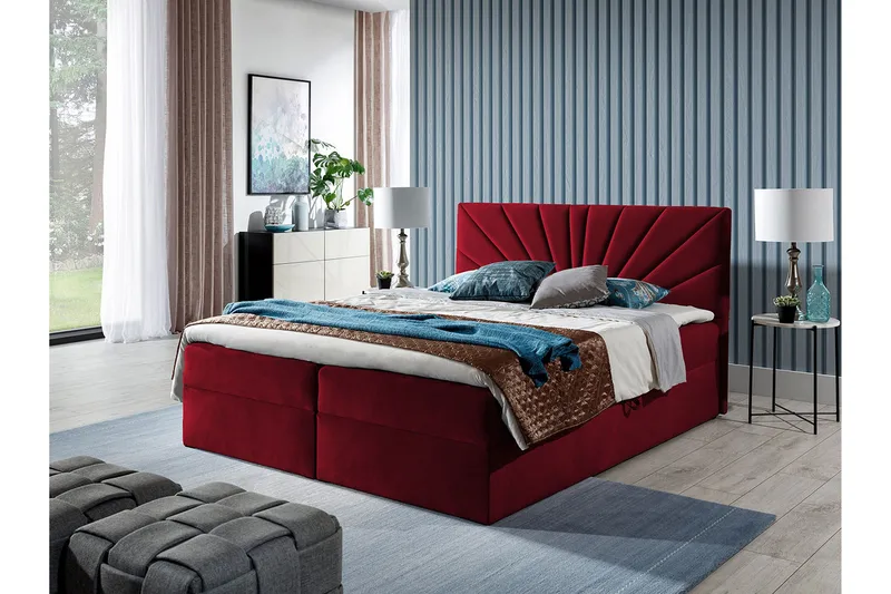 Frusci kontinentalseng 140x200 + topmadras - Møbler - Senge - Kontinentalsenge