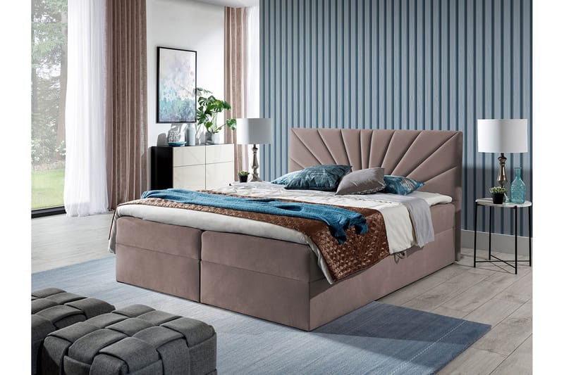 Frusci kontinentalseng 180x200 + topmadras - Møbler - Senge - Kontinentalsenge