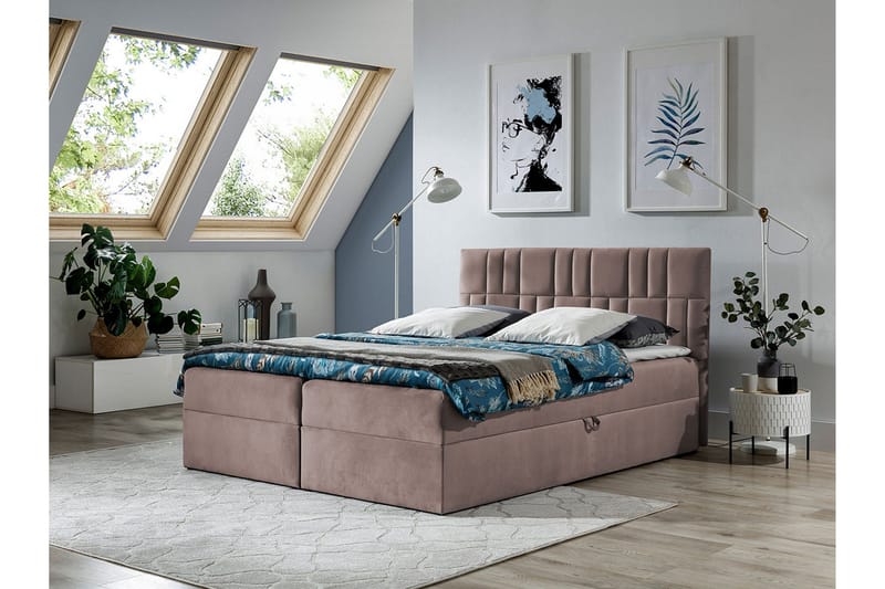 Frusci kontinentalseng 180x200 + topmadras - Møbler - Senge - Kontinentalsenge