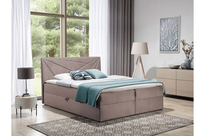 Frusci kontinentalseng 180x200 + topmadras - Møbler - Senge - Kontinentalsenge