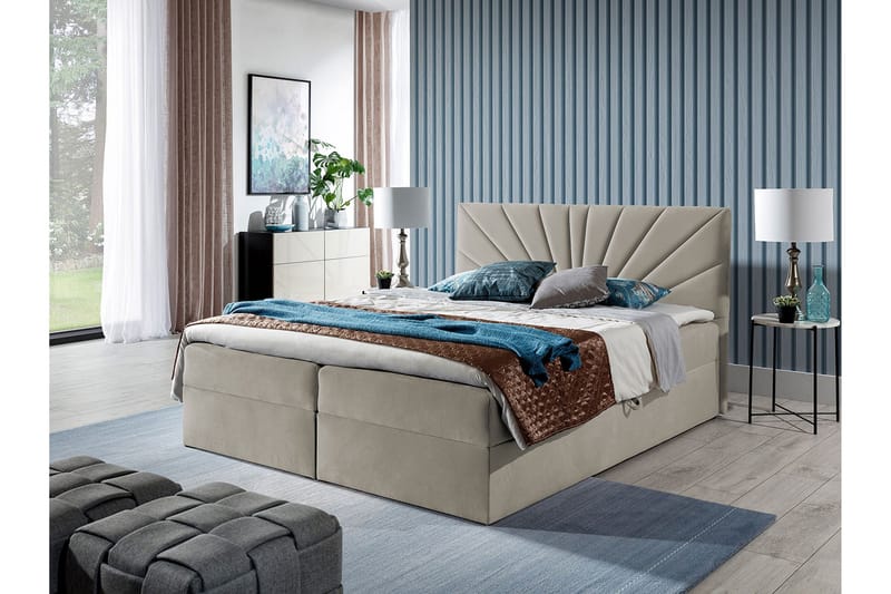 Frusci kontinentalseng 180x200 + topmadras - Møbler - Senge - Kontinentalsenge