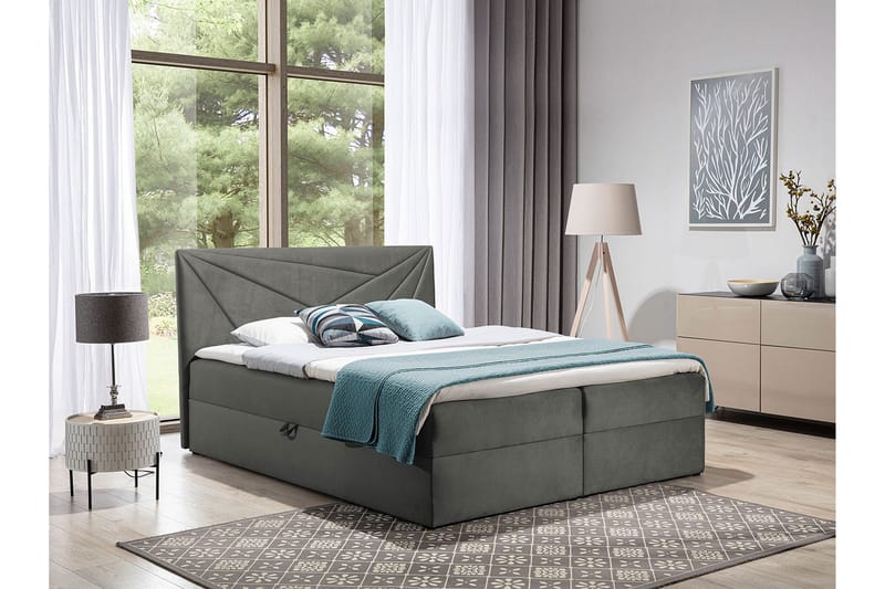 Frusci kontinentalseng 180x200 + topmadras - Møbler - Senge - Kontinentalsenge