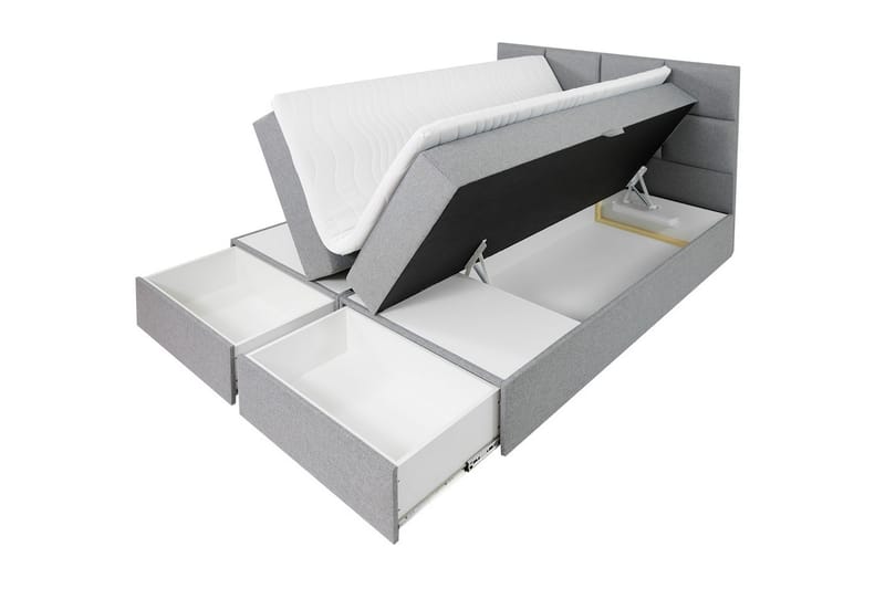 Garda Lux Kontinentalseng 140x207 cm - Hvid - Møbler - Senge - Kontinentalsenge