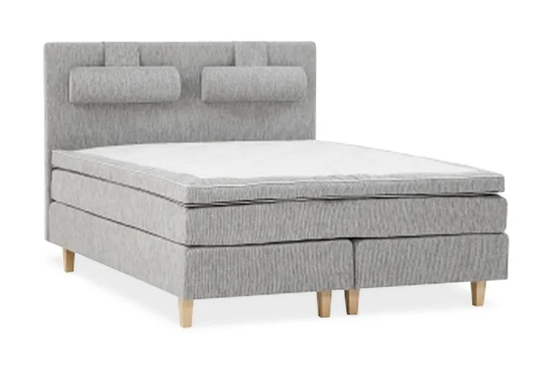 Grand Kontinentalseng 160x200 Fast/Latex, Lysegrå