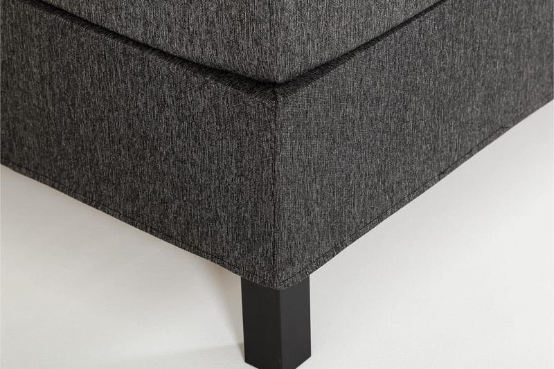 Happy sengepakke 150x200 skumkerne glat Gavl - Sort/Grå - Møbler - Senge - Kontinentalsenge
