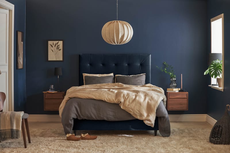 Happy Plus Sengepakke Kontinentalseng 120x200 cm - Mørkeblå - Komplet sengepakke - Kontinentalsenge