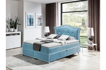 Hestra Kontinentalseng 120x200 cm - Blå - Møbler - Senge - Kontinentalsenge