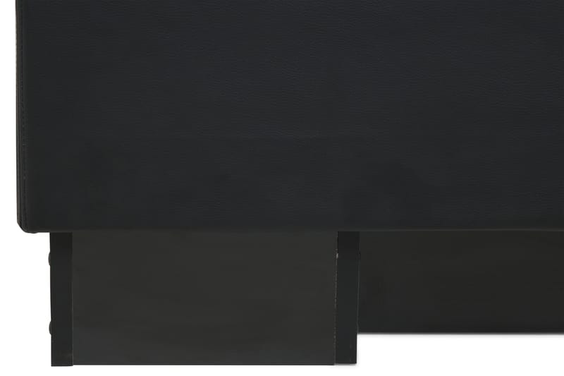 Hilton Luksus Kontinentalseng 120x200 kunstlæder sokkel - sort - Enkeltsenge - Kontinentalsenge