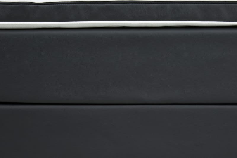 Hilton Luksus Kontinentalseng 120x200 kunstlæder - sort - Enkeltsenge - Kontinentalsenge