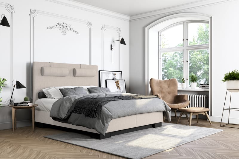 Hilton Luksus Kontinentalseng 120x210 - Beige - Møbler - Senge - Kontinentalsenge