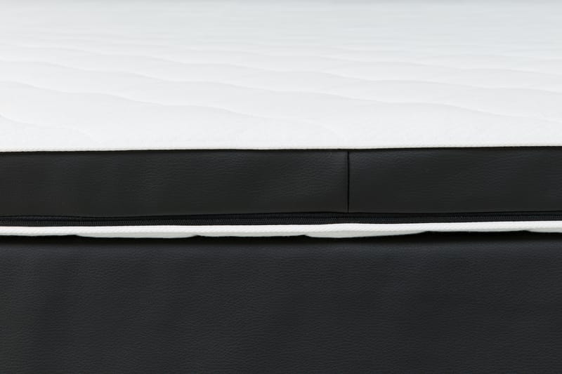 Hilton Luksus Kontinentalseng 160x200 kunstlæder sokkel - sort - Kontinentalsenge - Dobbeltsenge