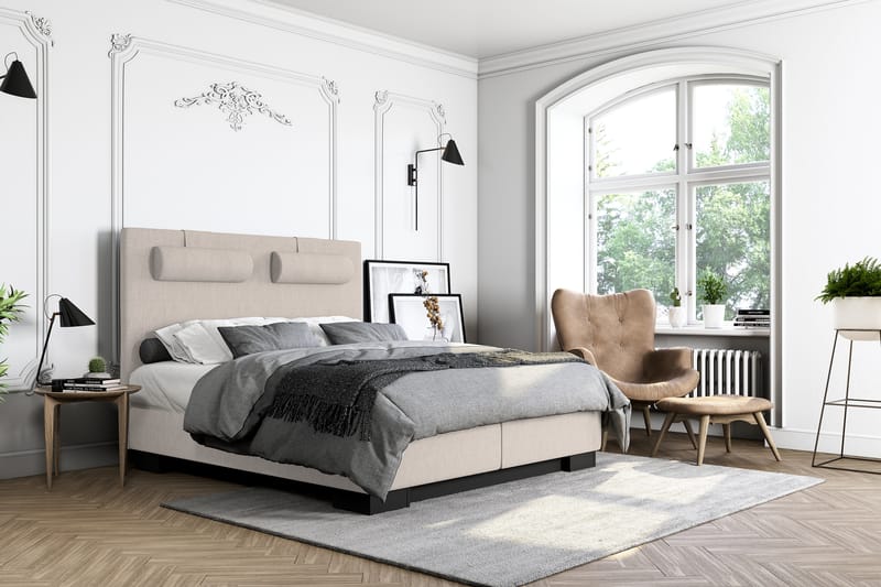 Hilton Luksus Kontinentalseng 180x210 - Beige - Møbler - Senge - Kontinentalsenge