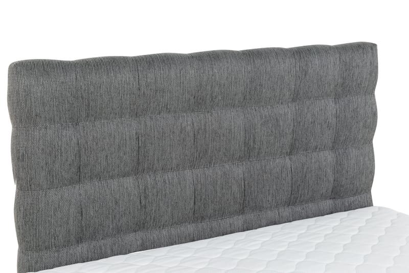 Hilton Luksus sengepakke 120x200 kunstlæder/stof - sort/lysegrå - Møbler - Senge - Komplet sengepakke