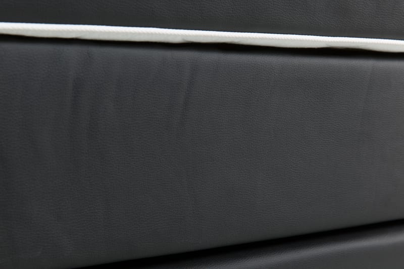 Hilton Luksus sengepakke 160x200 kunstlæder - sort - Møbler - Senge - Komplet sengepakke