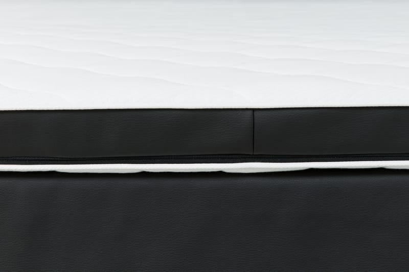 Hilton Lyx 180 cm Komplet Sengepakke - Sort PU Læder/Sokkel - Komplet sengepakke - Kontinentalsenge - Dobbeltsenge