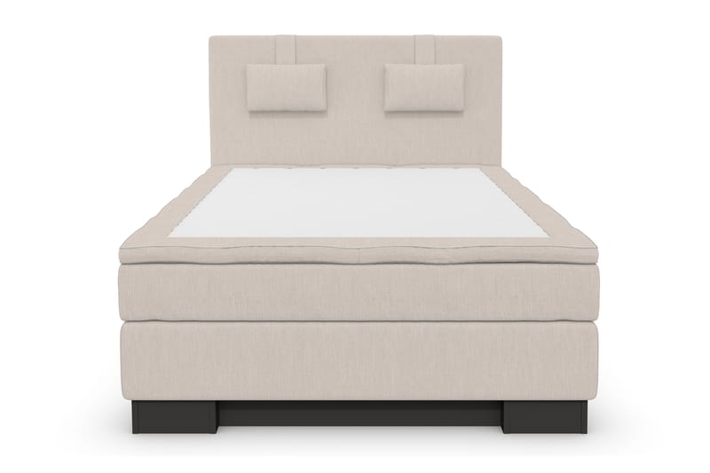 Hilton Lyx Komplet Sengepakke 120 Beige - Sort Sokkel - Møbler - Senge - Komplet sengepakke