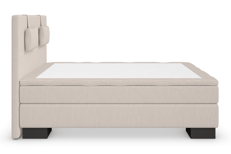 Hilton Lyx Komplet Sengepakke 120 Beige - Sort Sokkel - Møbler - Senge - Komplet sengepakke
