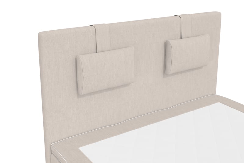 Hilton Lyx Komplet Sengepakke 120 Beige - Sort Sokkel - Møbler - Senge - Komplet sengepakke