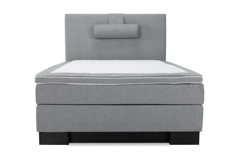 Hilton Lyx Komplet Sengepakke 120 cm Lysegrå - Sort Sokkel - Møbler - Senge - Komplet sengepakke