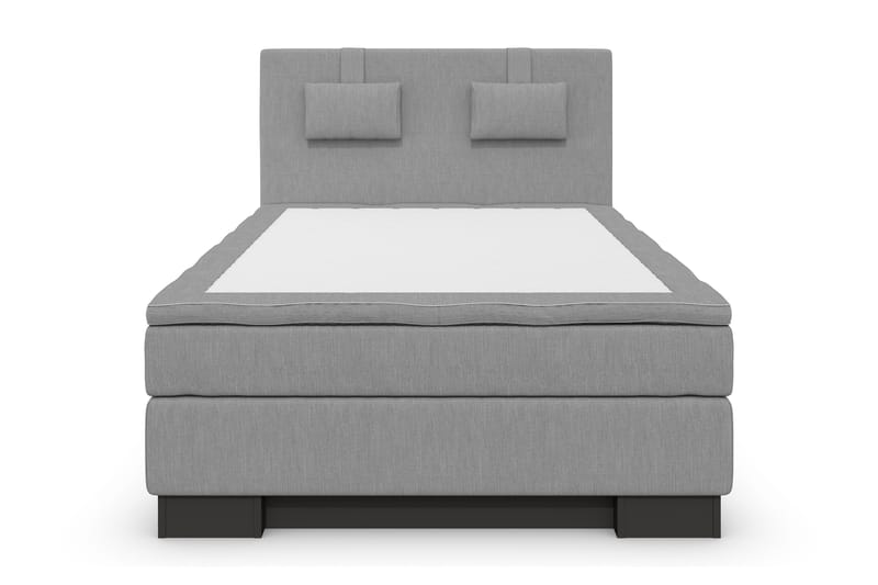 Hilton Lyx Komplet Sengepakke 120 cm Lysegrå - Sort Sokkel - Møbler - Senge - Komplet sengepakke