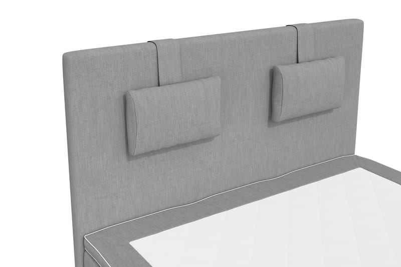 Hilton Lyx Komplet Sengepakke 120 cm Lysegrå - Sort Sokkel - Møbler - Senge - Komplet sengepakke
