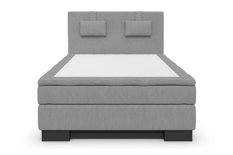 Hilton Lyx Komplet Sengepakke 140 cm Lysegrå - Sort Sokkel - Møbler - Senge - Komplet sengepakke