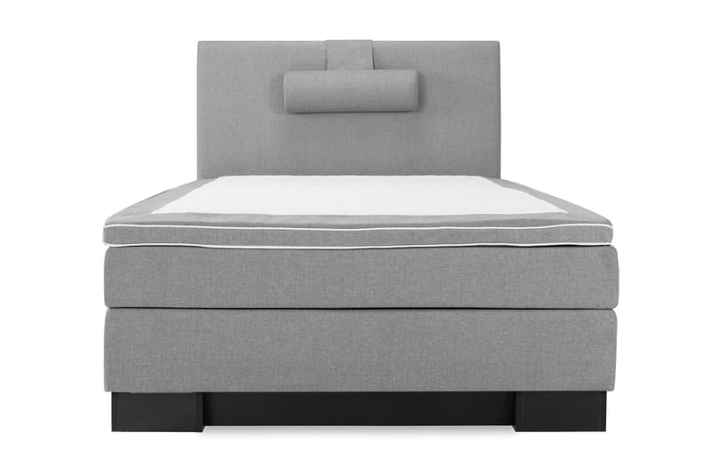 Hilton Lyx Komplet Sengepakke 140 cm Lysegrå - Sort Sokkel - Møbler - Senge - Komplet sengepakke