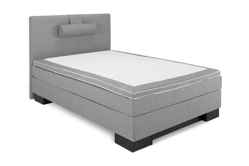 Hilton Lyx Komplet Sengepakke 140 cm Lysegrå - Sort Sokkel - Møbler - Senge - Komplet sengepakke