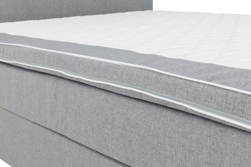 Hilton Lyx Komplet Sengepakke 140 cm Lysegrå - Sort Sokkel - Møbler - Senge - Komplet sengepakke