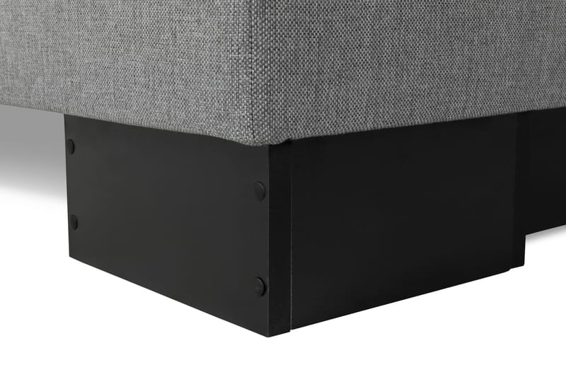 Hilton Lyx Komplet Sengepakke 140 cm Lysegrå - Sort Sokkel - Møbler - Senge - Komplet sengepakke