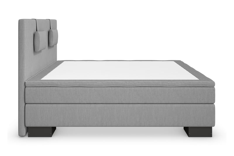Hilton Lyx Komplet Sengepakke 160 cm Lysegrå - Sort Sokkel - Møbler - Senge - Komplet sengepakke