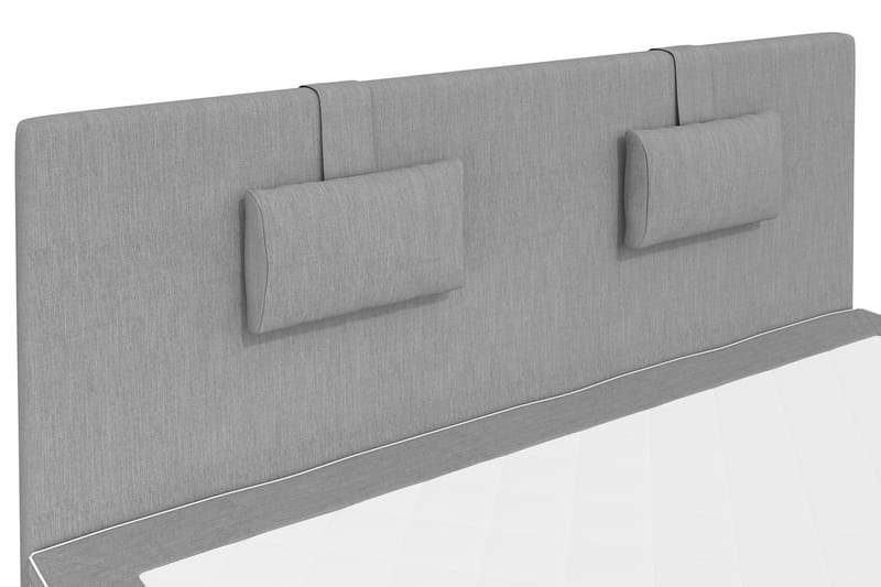 Hilton Lyx Komplet Sengepakke 160 cm Lysegrå - Sort Sokkel - Møbler - Senge - Komplet sengepakke