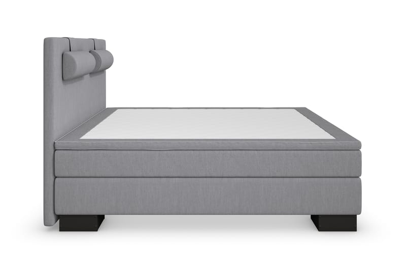 Hilton Lyx Komplet Sengepakke 160x200 - Lysegrå/Sort Sokkel - Møbler - Senge - Komplet sengepakke